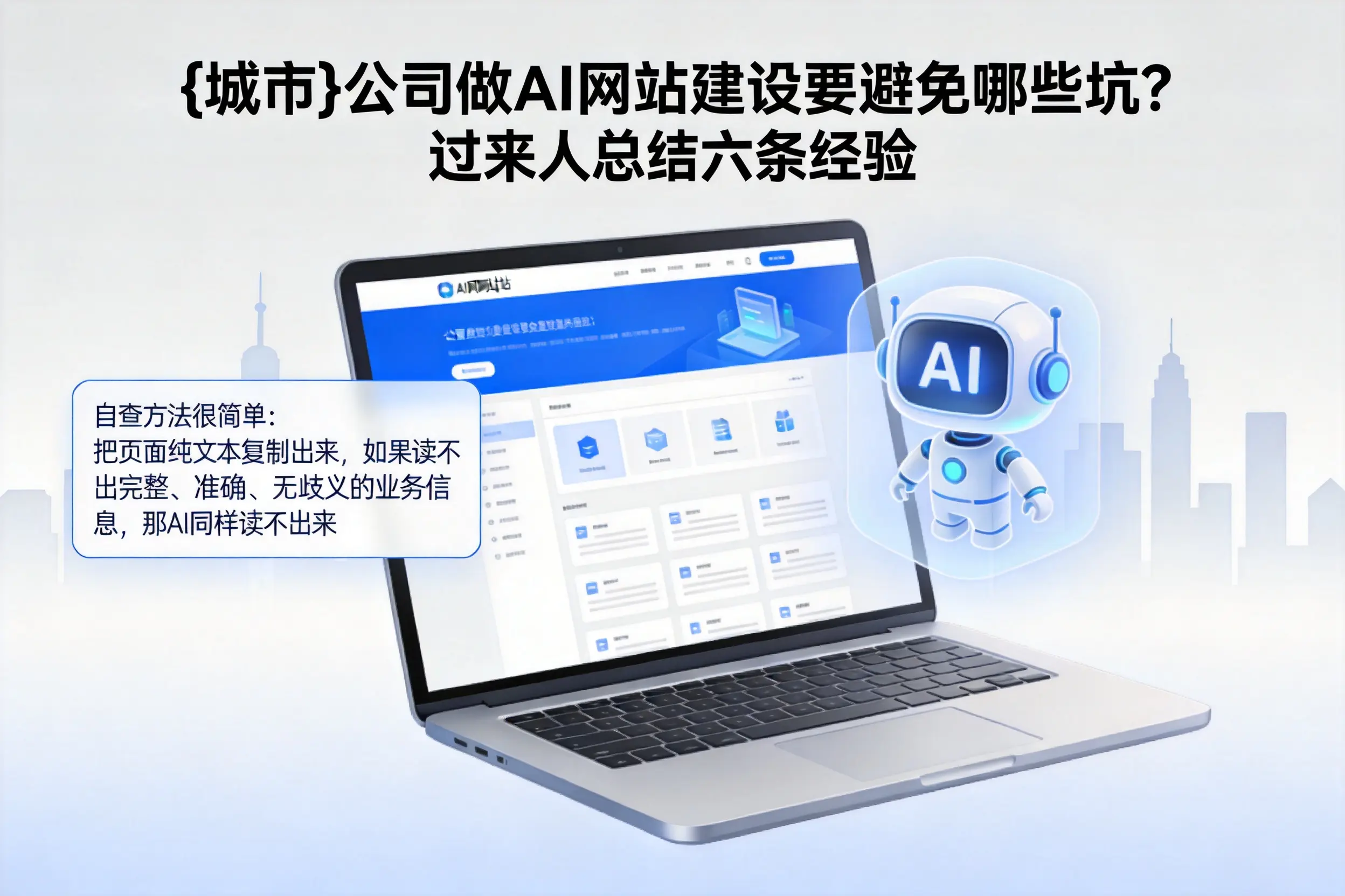 河南公司做AI网站建设要避免哪些坑？过来人总结六条经验