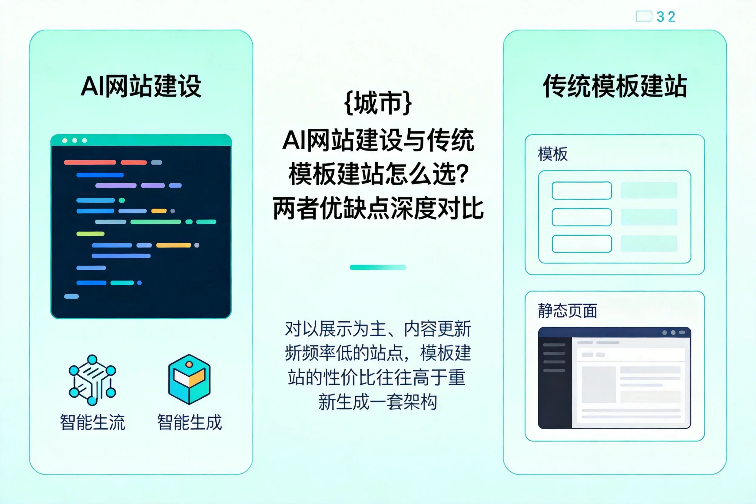 河南AI网站建设与传统模板建站怎么选？两者优缺点深度对比