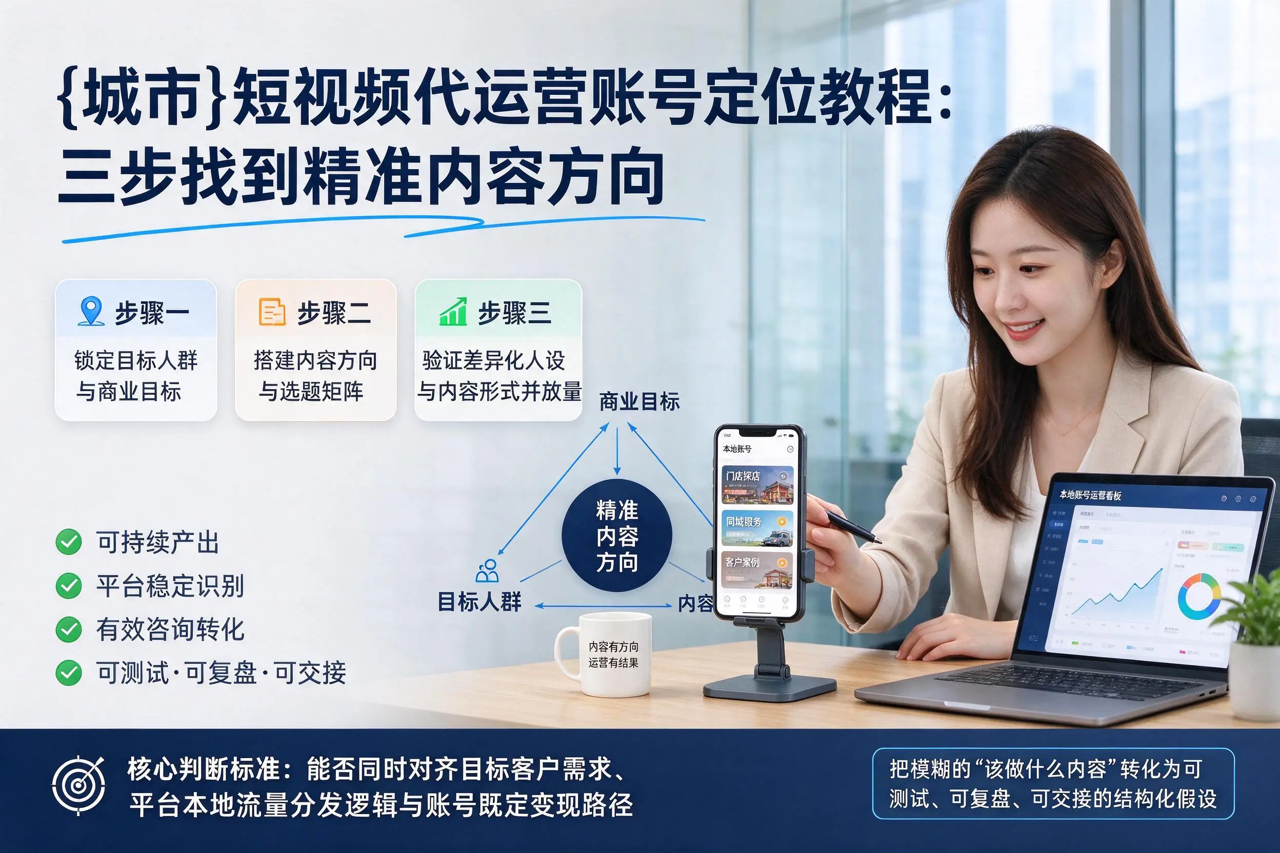 河南短视频代运营账号定位教程：三步找到精准内容方向