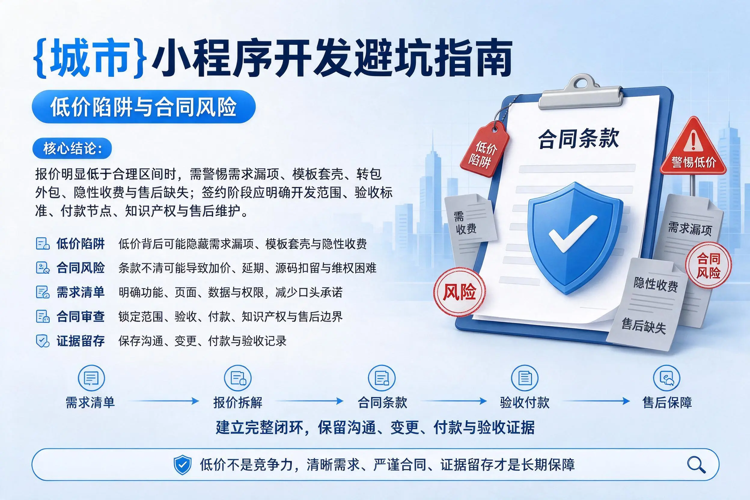 河南小程序开发避坑指南:低价陷阱与合同风险