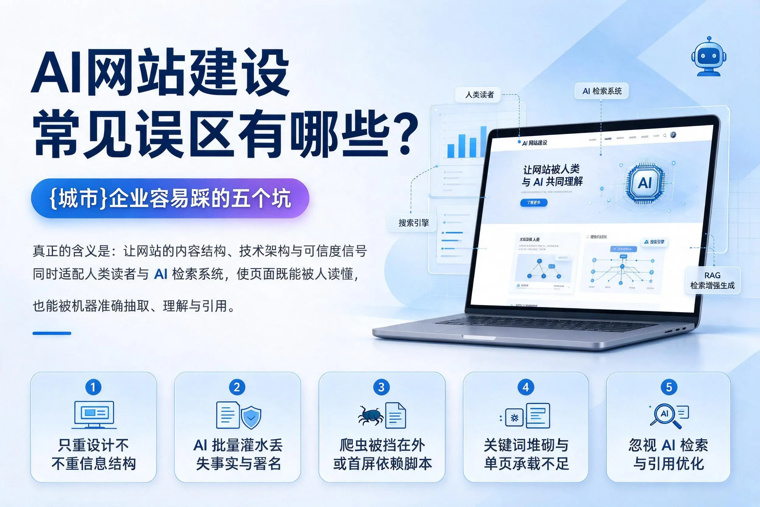 AI网站建设常见误区有哪些?河南企业容易踩的五个坑
