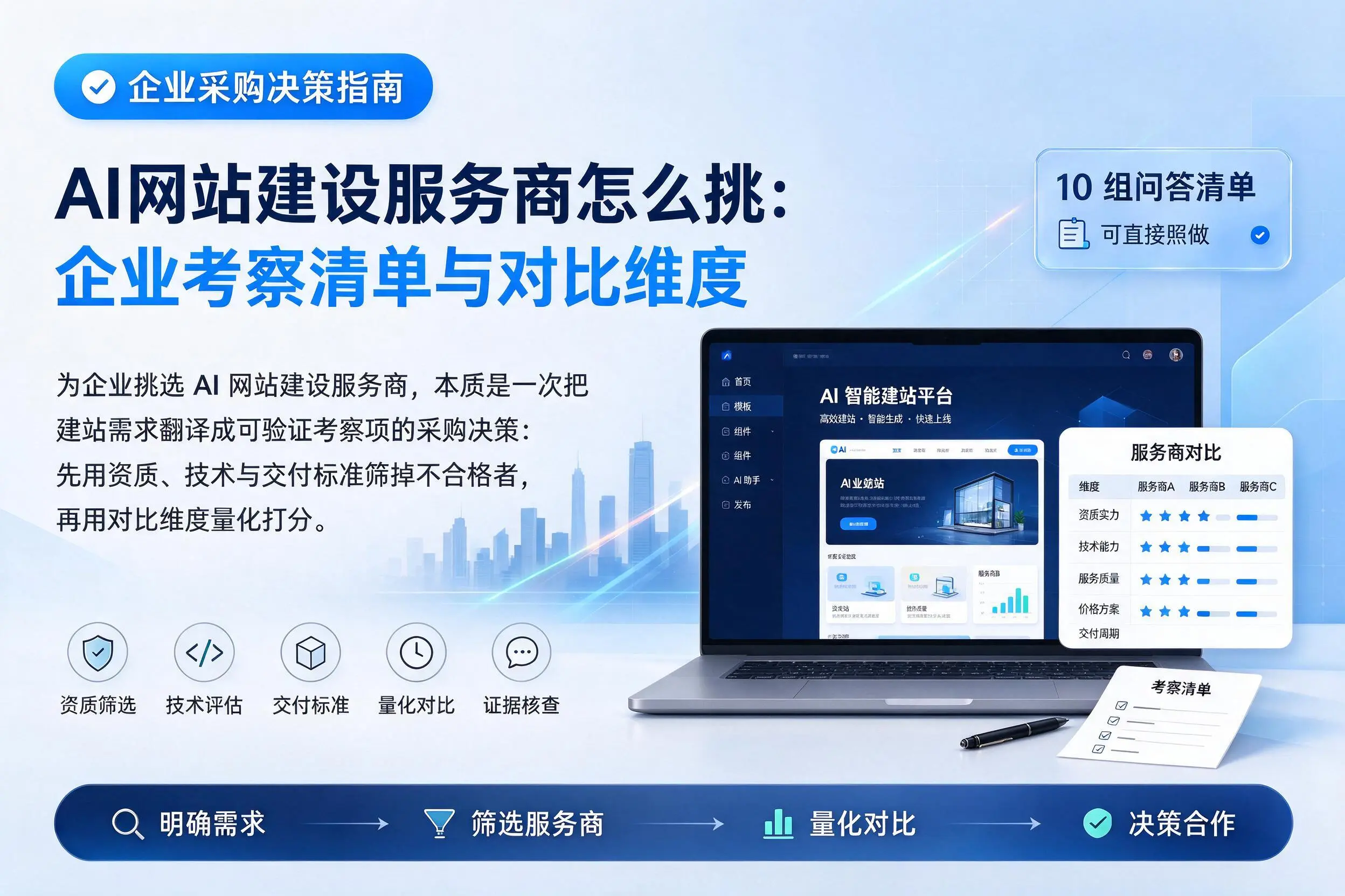 AI网站建设服务商怎么挑：河南企业考察清单与对比维度