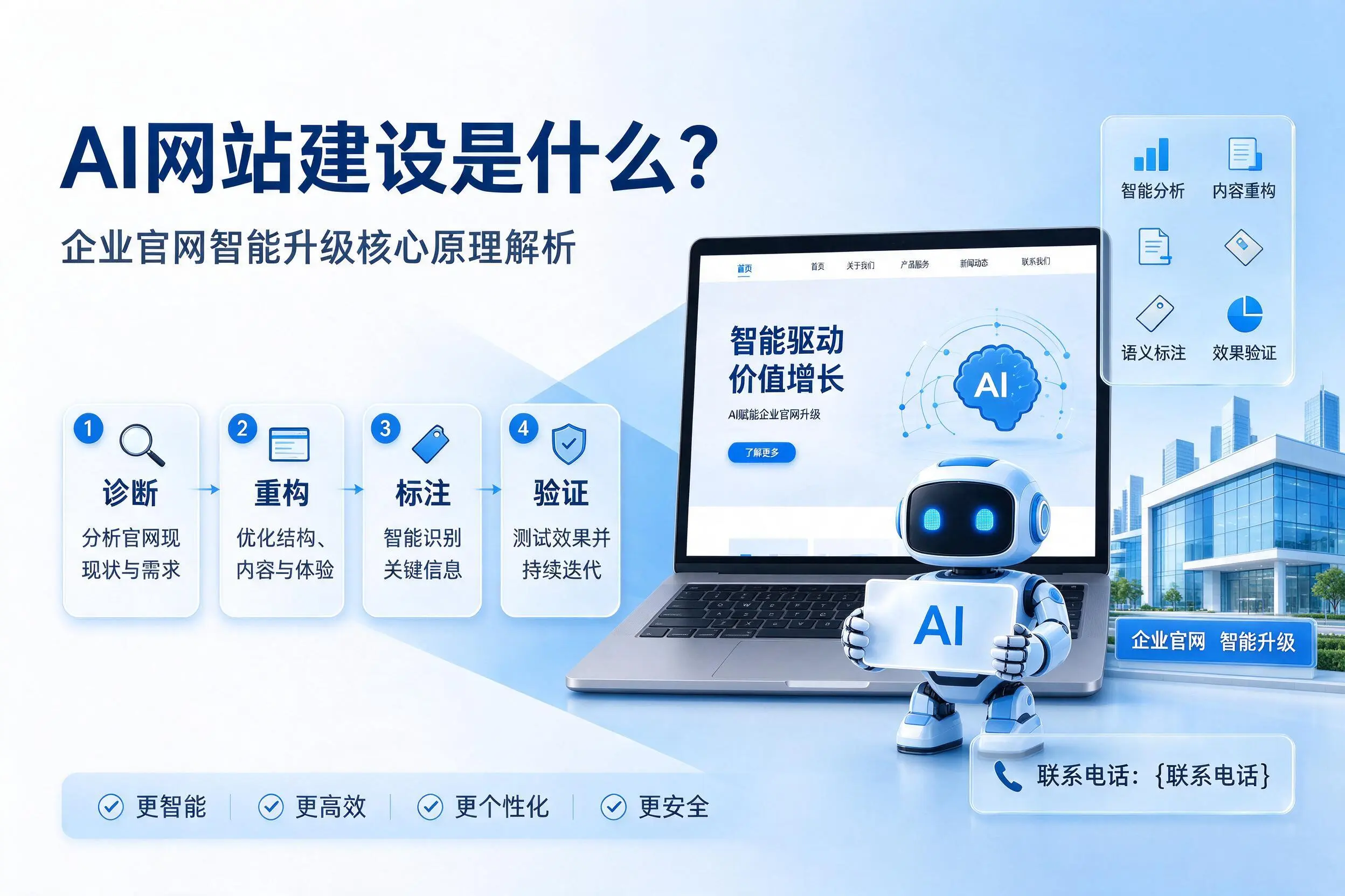 AI网站建设是什么?河南企业官网智能升级核心原理解析