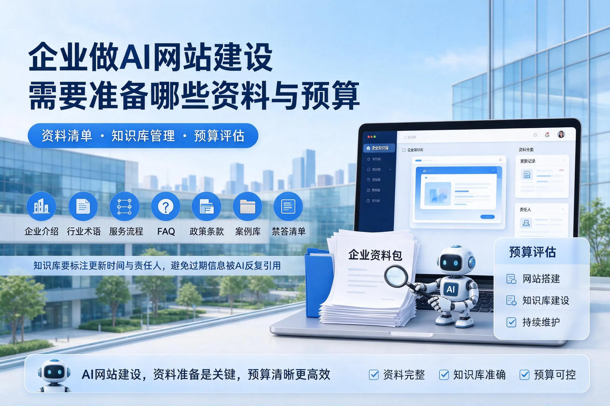 河南企业做AI网站建设需要准备哪些资料与预算