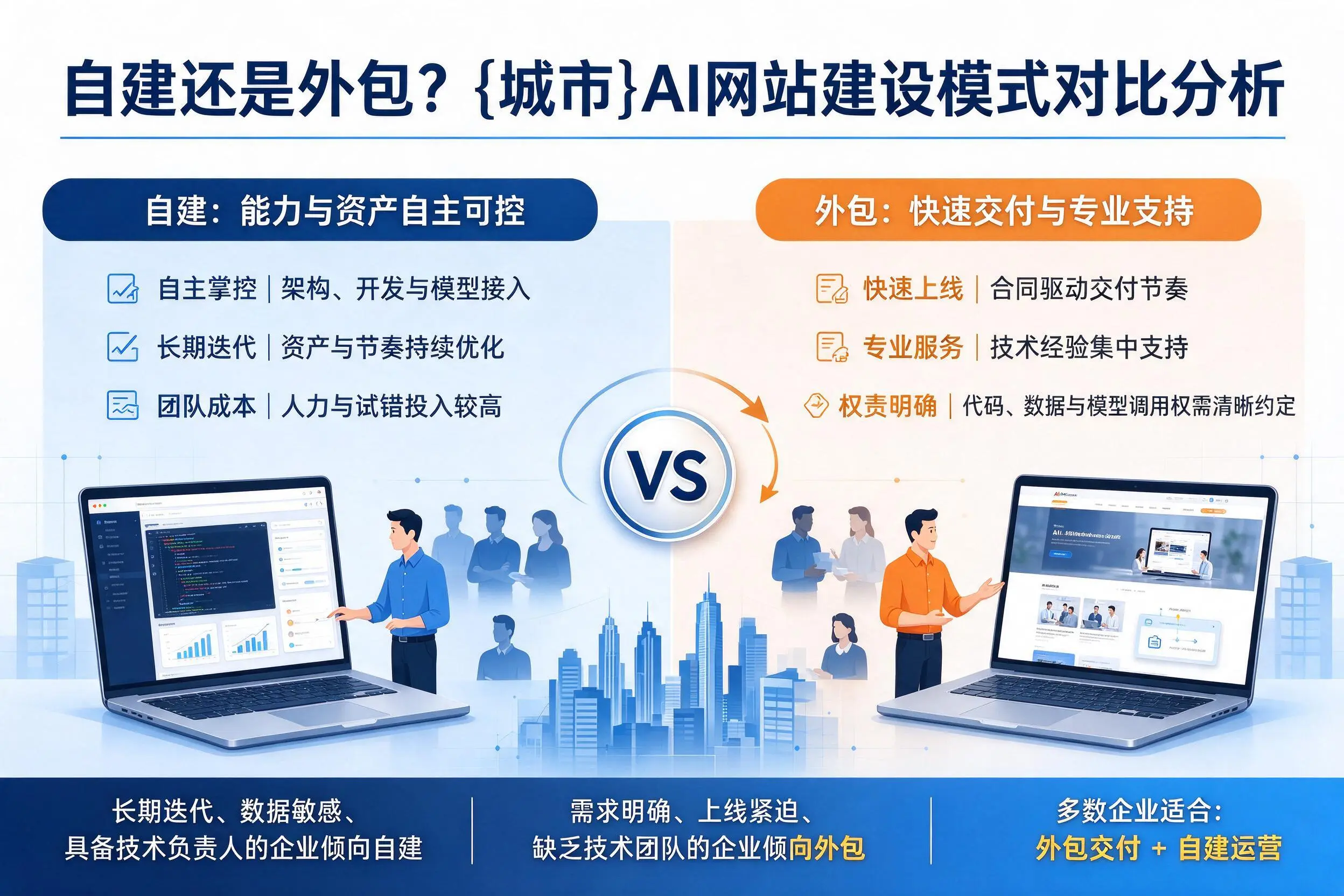 自建还是外包?河南AI网站建设模式对比分析