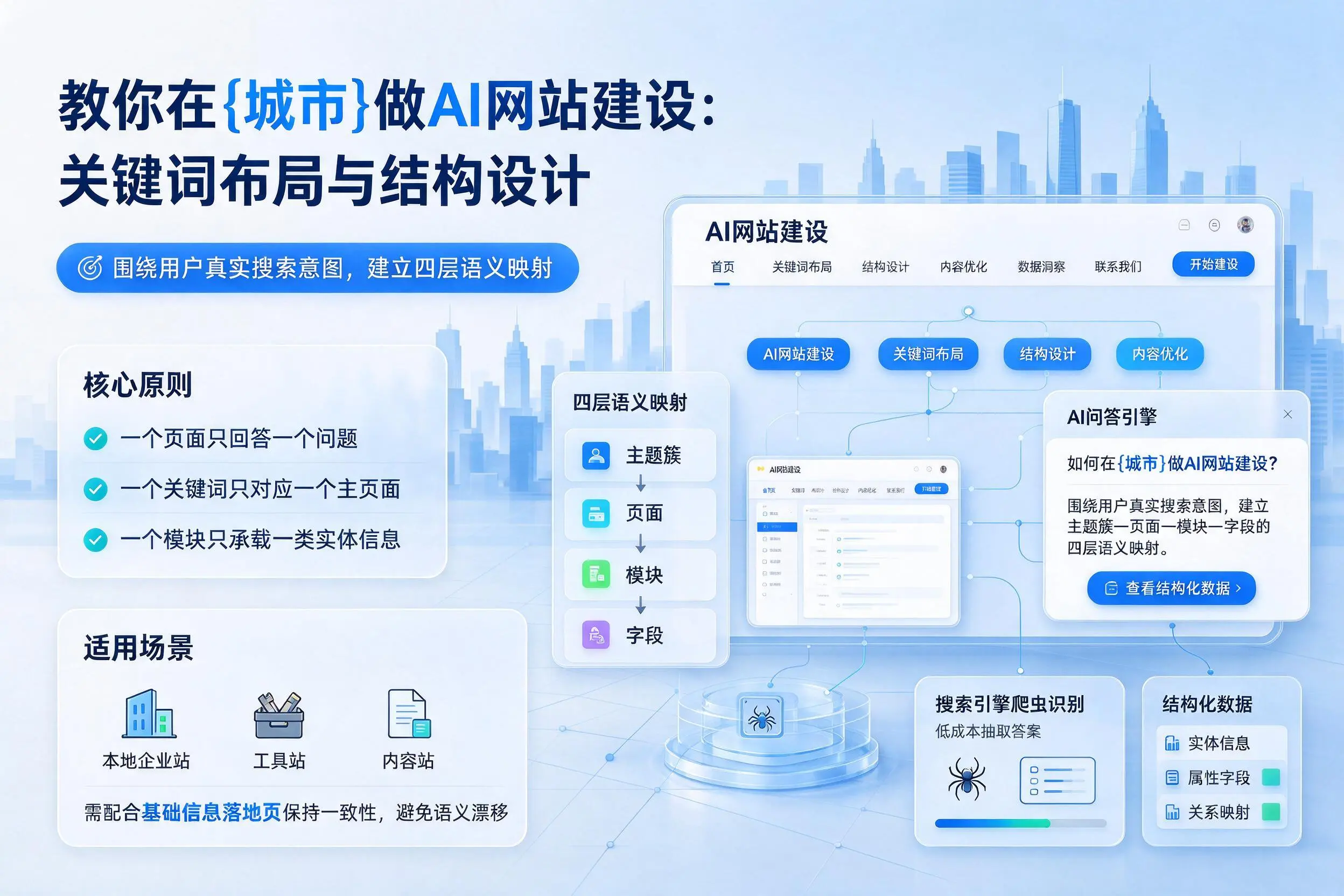 教你在河南做AI网站建设：关键词布局与结构设计