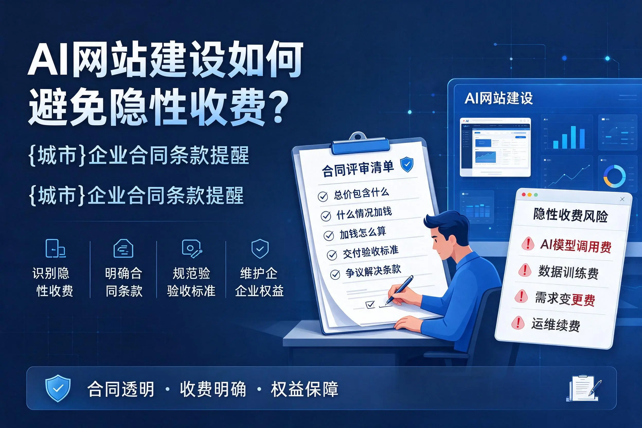 AI网站建设如何避免隐性收费?河南企业合同条款提醒