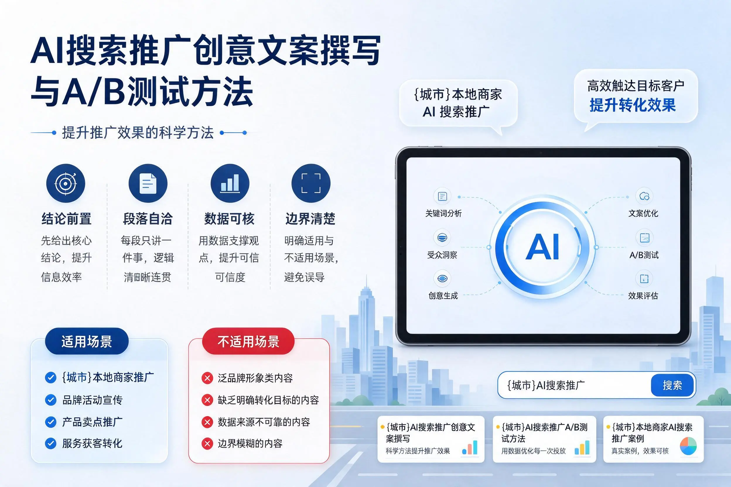 河南AI搜索推广创意文案撰写与A/B测试方法